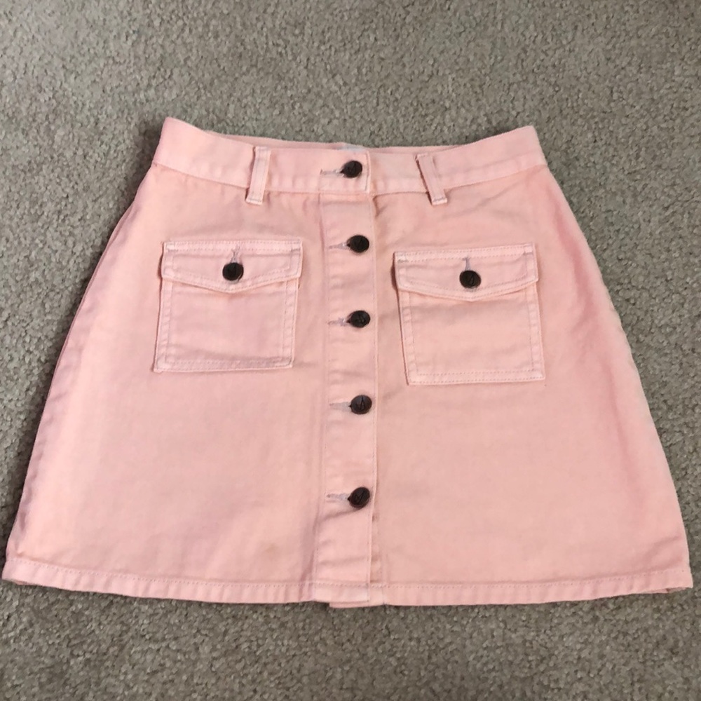 Pink Jean Skirt